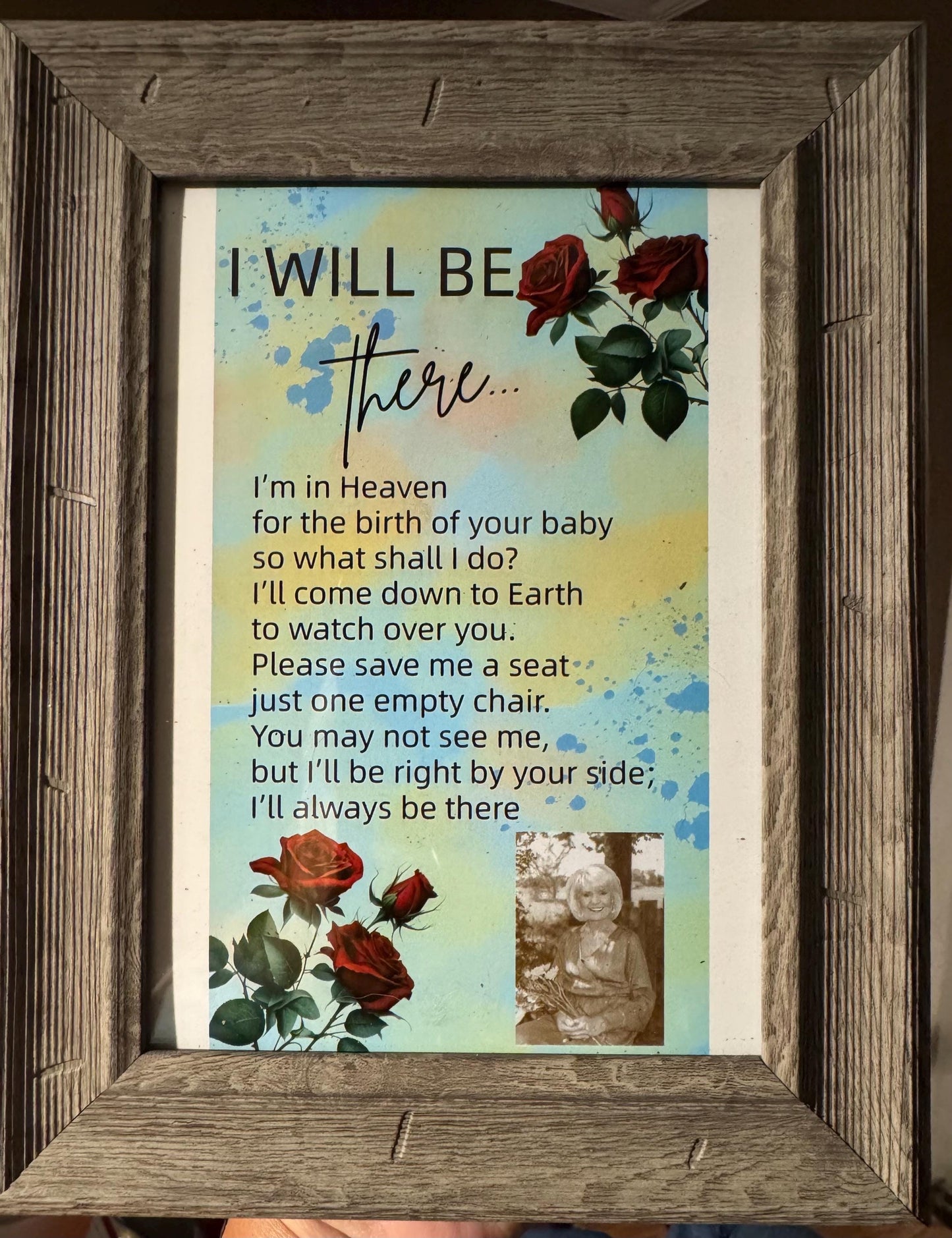 I’ll Be There for Birth of Baby Memorial; Keepsake; gift; Family; loved one; Mama; Grandmother