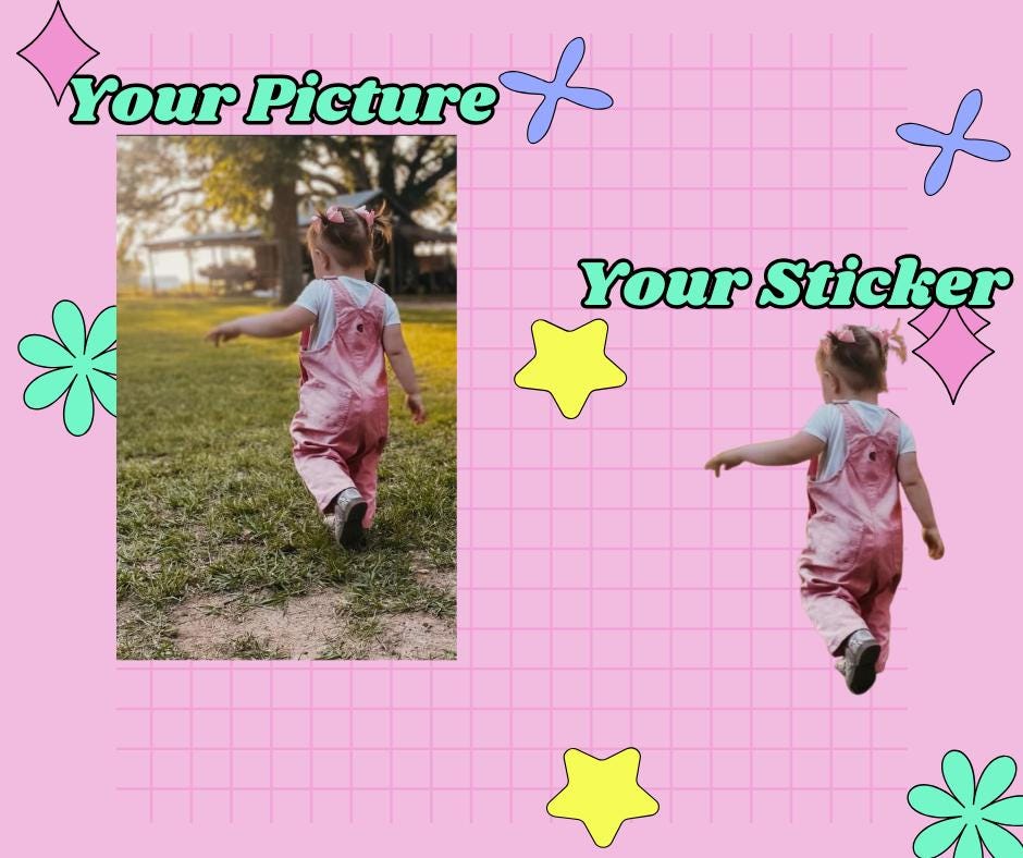 Customized Sticker; Make a Sticker Out of Anything; Sticker Anywhere; Decal; Auto; Computer; Family; Pets; Children