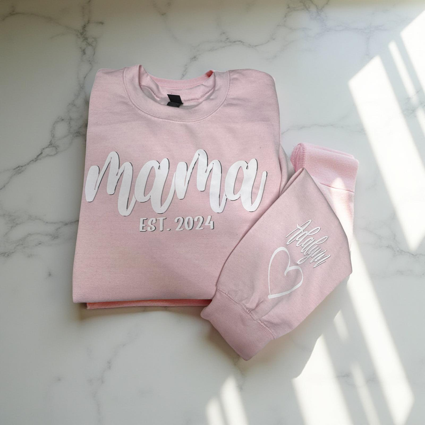 Mama Custom Sweater with names on sleeves