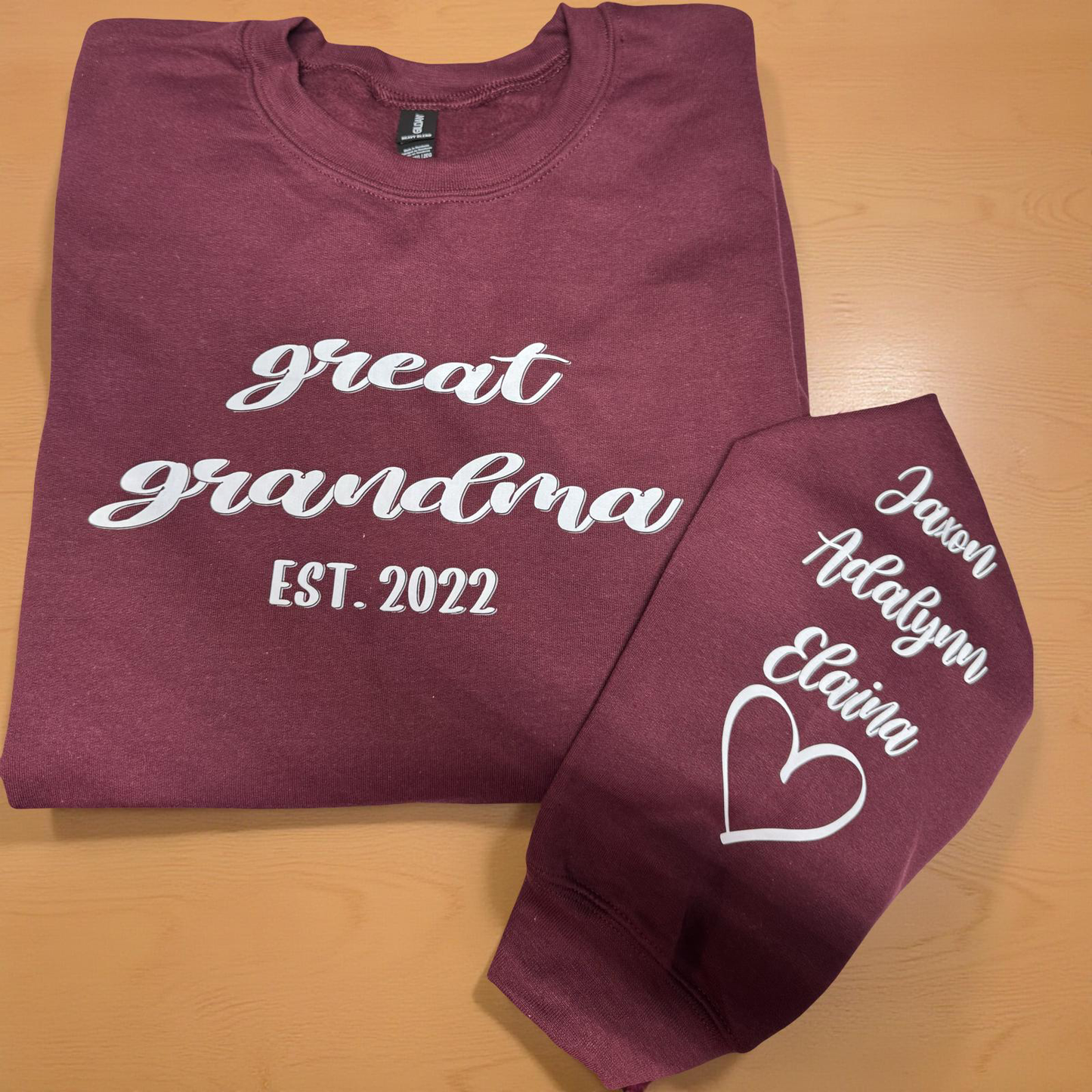 Mama Custom Sweater with names on sleeves