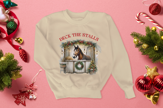 Deck the Stalls Horse Christmas Custom Sweater