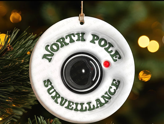 North Pole Surveillance Camera Ornament
