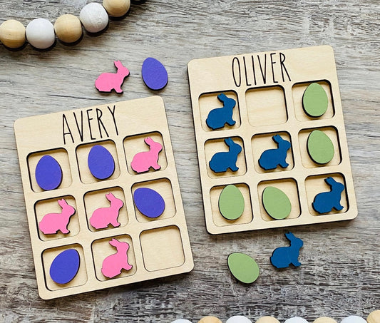 Custom Easter Tic Tac Toe Board