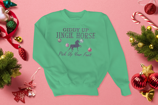 Giddy Up Jingle Horse Christmas Custom Sweater