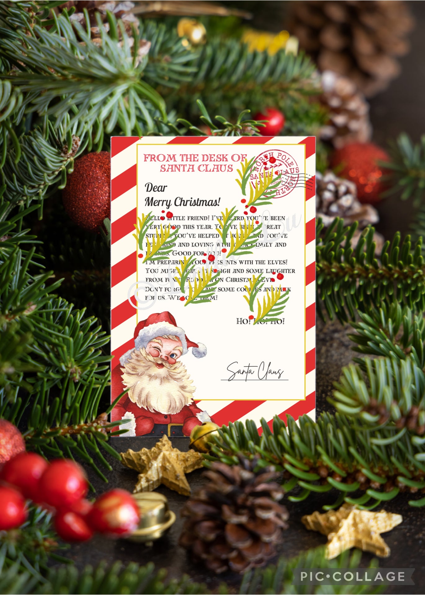 Santa Mail; Letter from Santa and Nice List Certificate