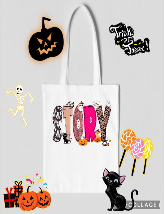 Custom Personalized Halloween Bag; Trick or Treat; gift; dtf; png; boy; girl
