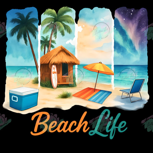 Beach Life Custom Print; Digital file; png; dtf; sublimation; tshirt; funny