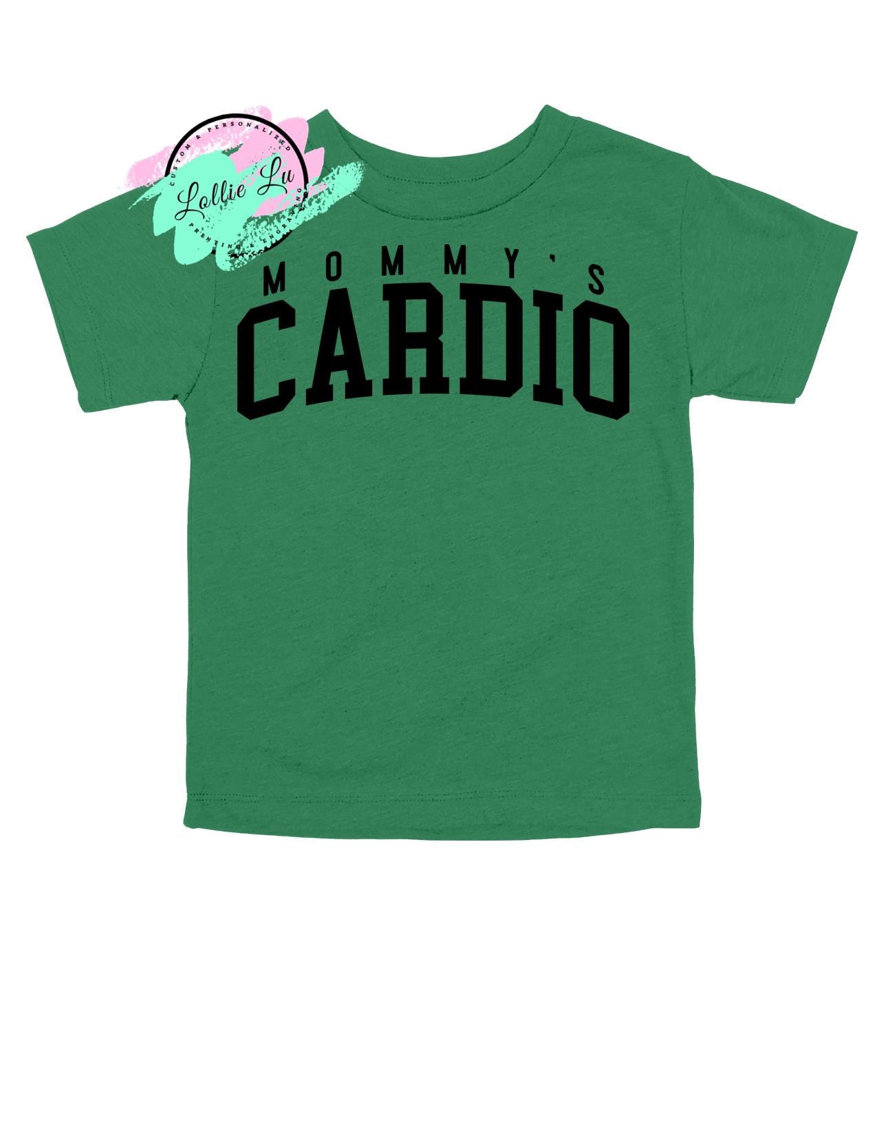 Mommy's Cardio; Kids' Custom Shirt; funny shirt; comfort color; gift; dtf; png; sublimation; digital; Bella Canvas