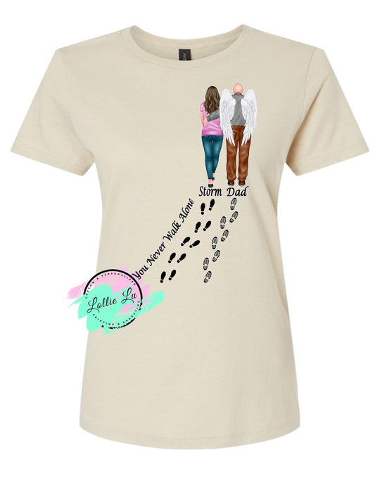 Personalized Memorial Shirt: You Never Walk Alone Remembrance Gift