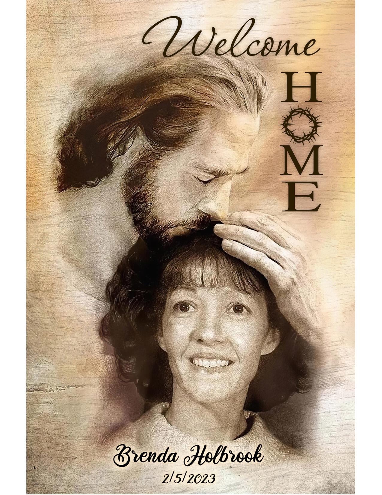 Welcome Home with Jesus Custom Personalized Picture; Memorial; Keepsake; gift; Family;