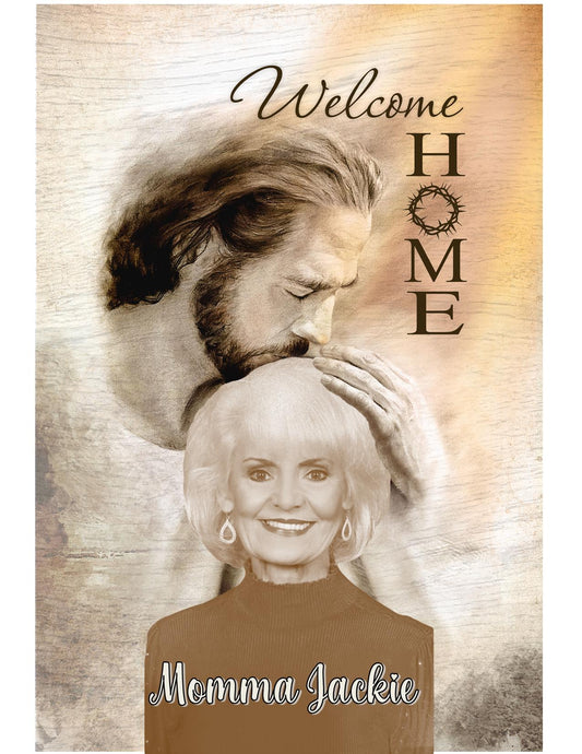 Welcome Home with Jesus Custom Personalized Picture; Memorial; Keepsake; gift; Family;