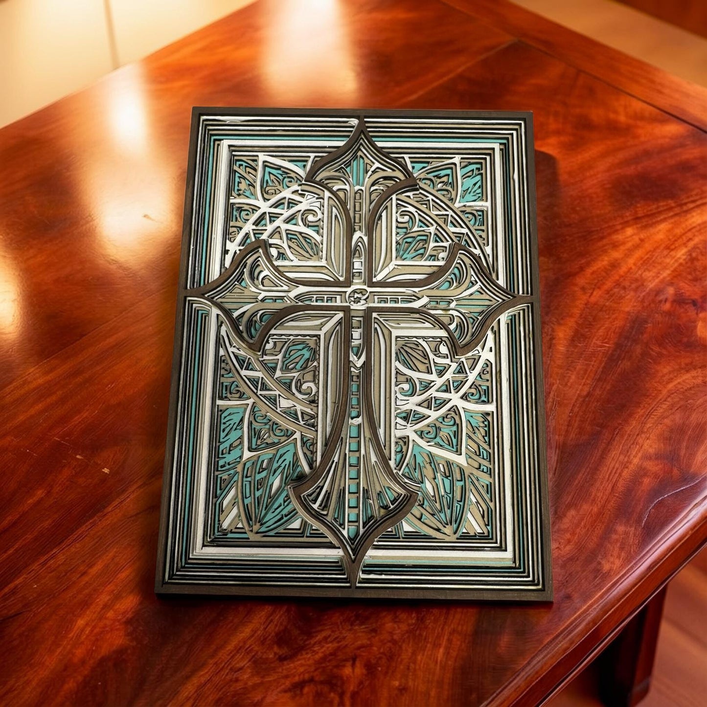 Custom 3D Cross Woodwork Plaque; Religious; Christian; Home Decor; gift