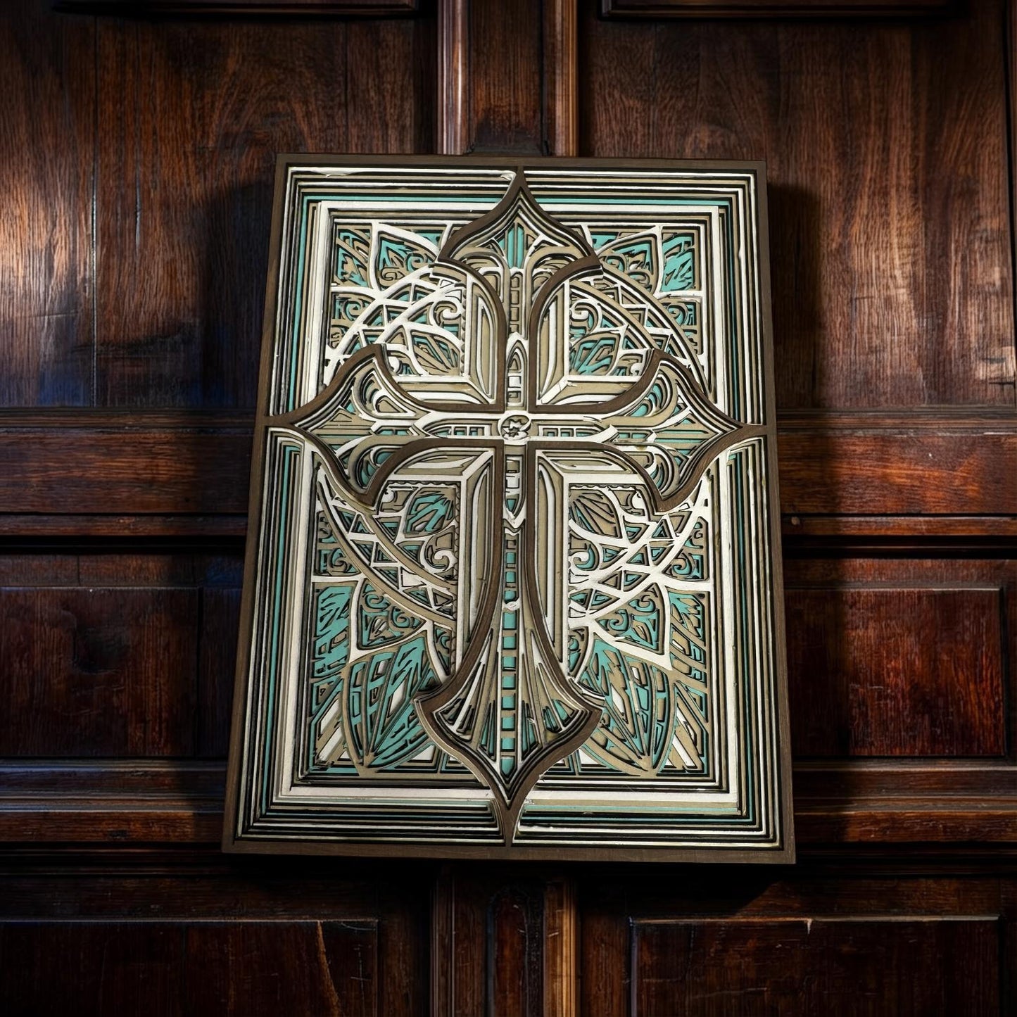 Custom 3D Cross Woodwork Plaque; Religious; Christian; Home Decor; gift