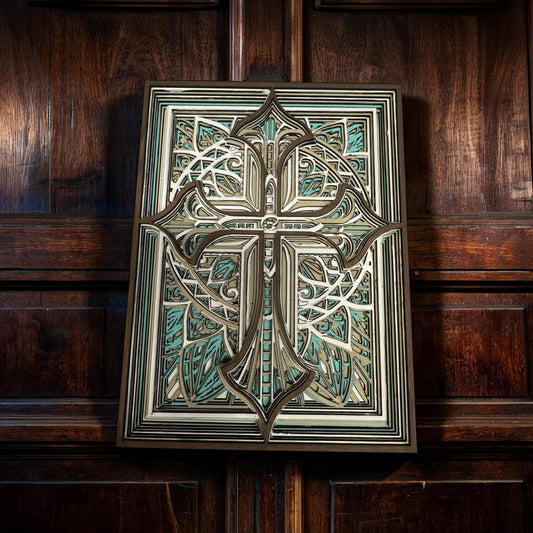 Custom 3D Cross Woodwork Plaque; Religious; Christian; Home Decor; gift