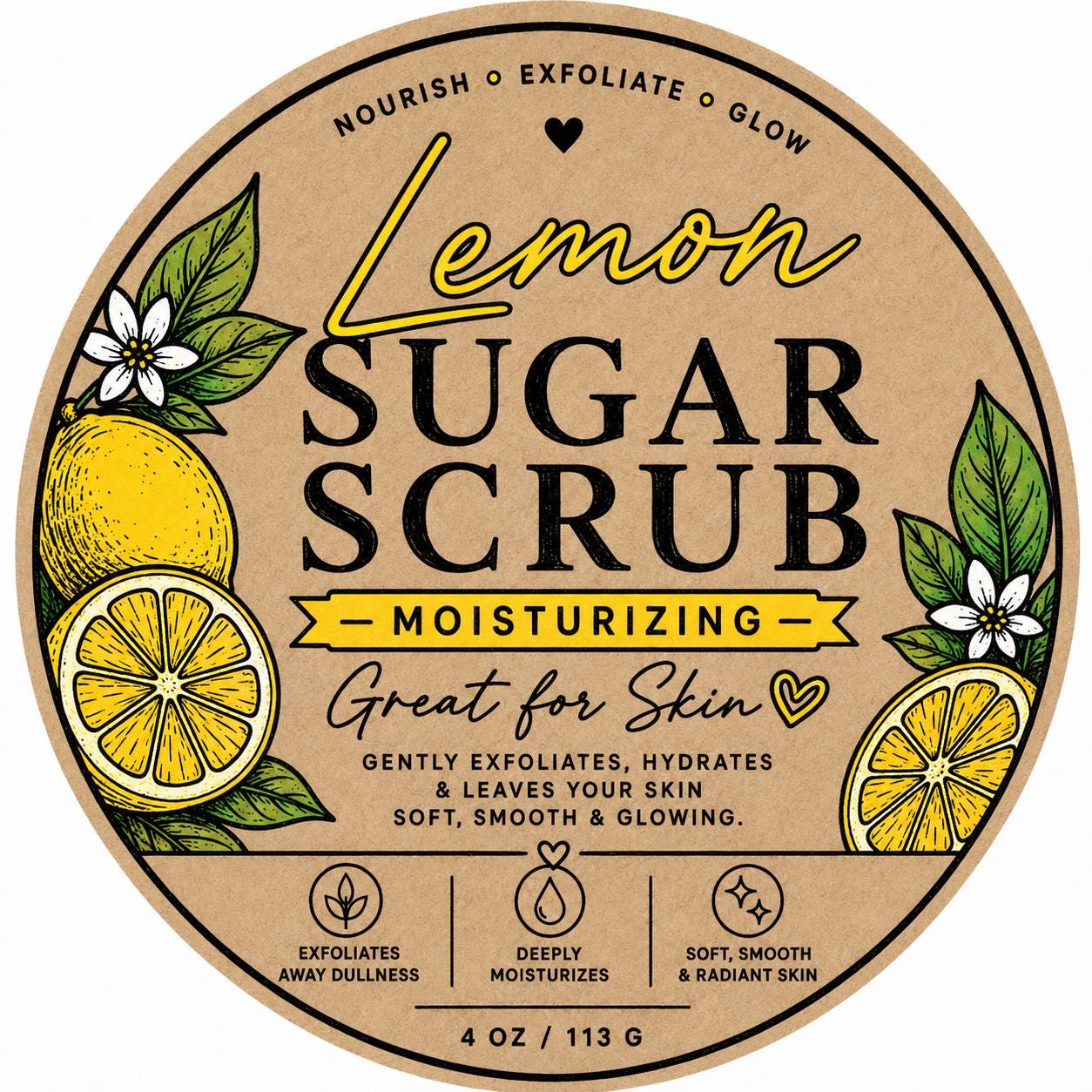 Sugar Scrub; custom; homemade; exfoliate; moisturizer