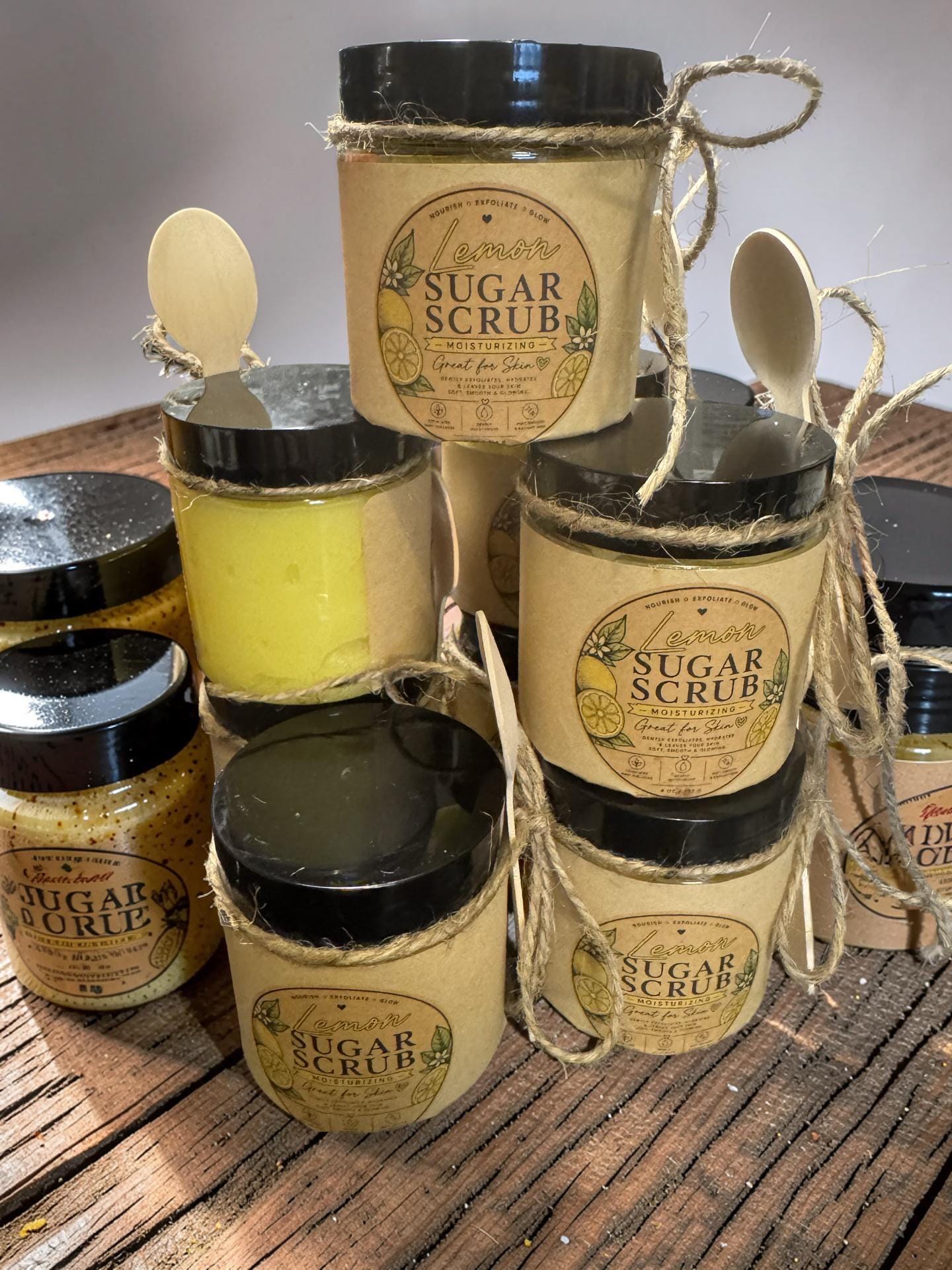 Sugar Scrub; custom; homemade; exfoliate; moisturizer